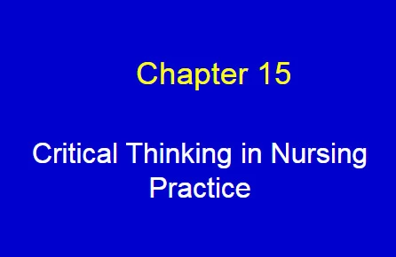 Thumbnail Critical Thinking in Nursing Practice