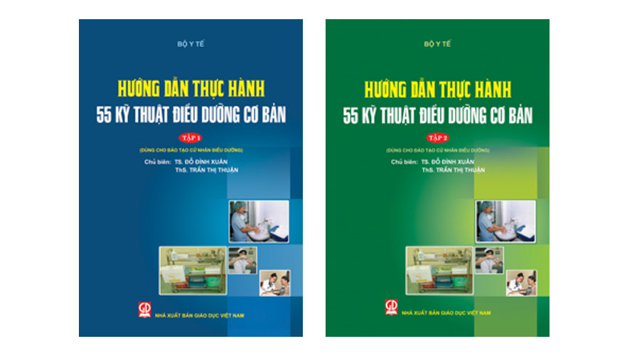 Bìa sách hướng dẫn thực hành 55 kỹ thuật điều dưỡng cơ bản